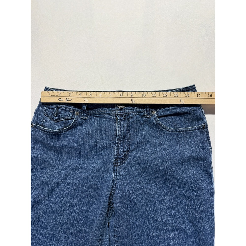 St. John's Bay Bermuda Shorts Womens 10‎ Blue Denim Stretch Mid Rise Cuffed Hem - Picture 6 of 11
